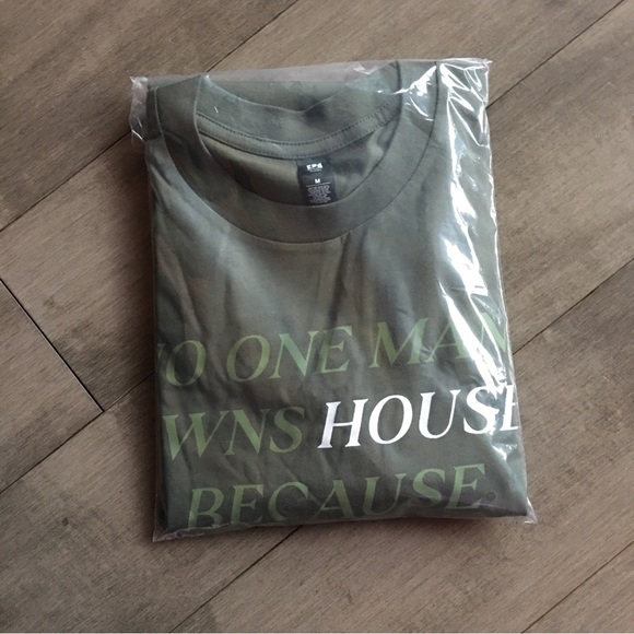 CUSTOM “HOUSE MUSIC “ T SHIRT (NEW) - OLIVE GREEN - SIZE MEDIUM - Picture 4 of 5